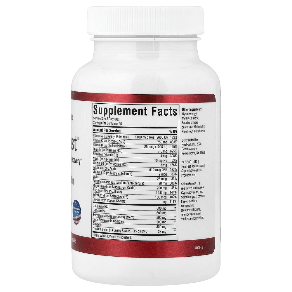 HealFast, Post-Surgery Nutrition, 100 растительных капсул