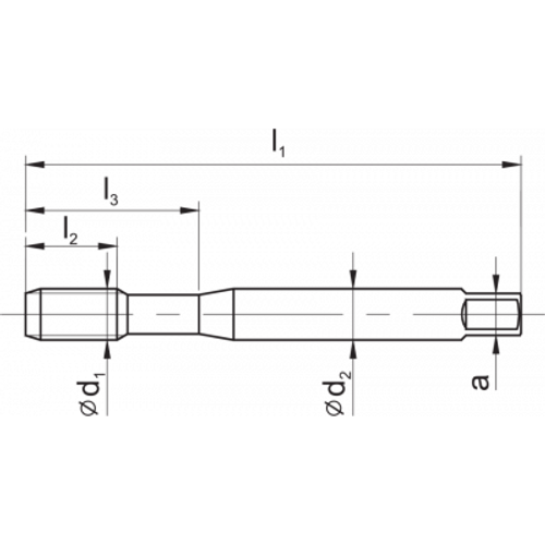 Метчик DIN-371-C M4x0,5 ISO2(6H) HSSE 800 C2-121101-0041  с прямой канавкой для глухих и сквозных отверстий