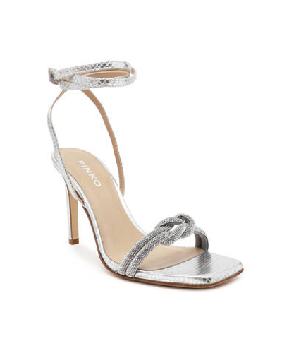 Кожаные босоножки на шпильках anabia Pinko - серебряный(101301 A0XZ)