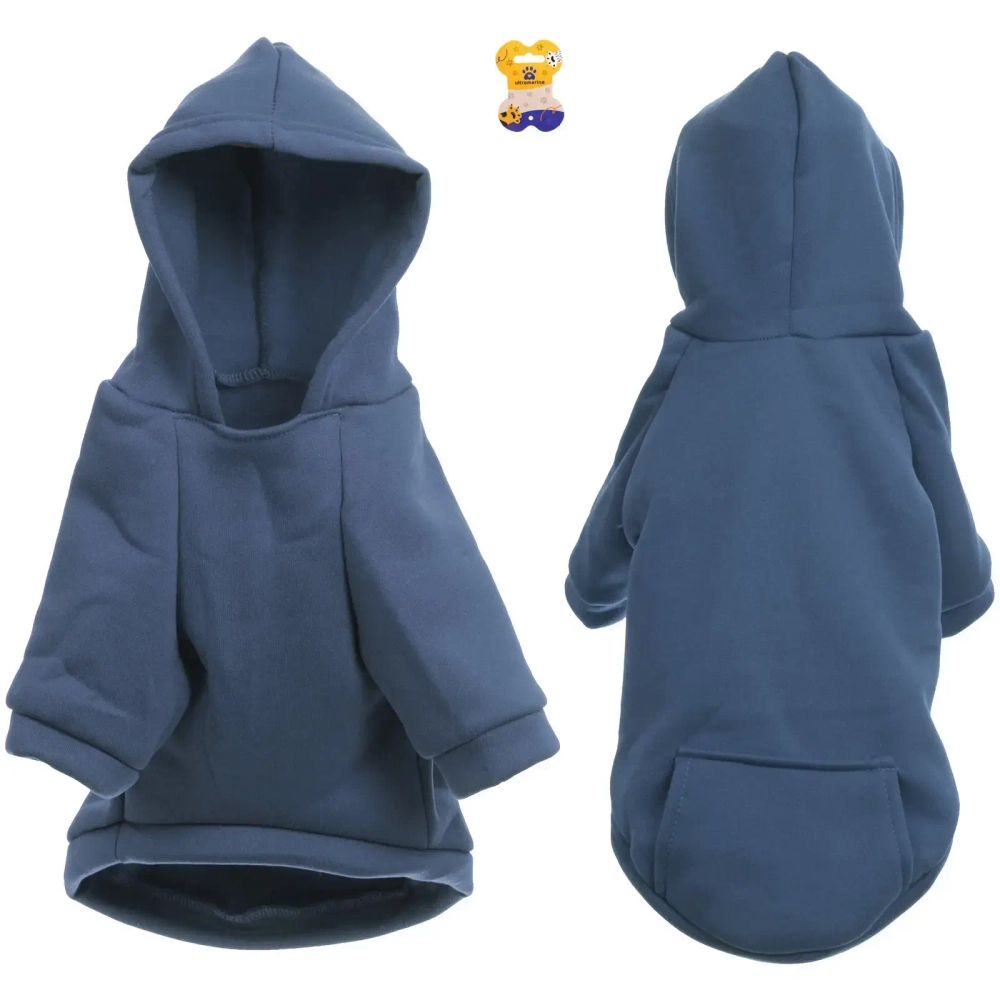 Кофта - толстовка для мелких пород собак «BRO Style», цвет тёмно - синий, р 2XL (на флисе)
