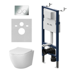 Инсталляция с подвесным унитзом Aquaspin с сиденьем микролифт и клавишей AM.PM Like IS90151.801900