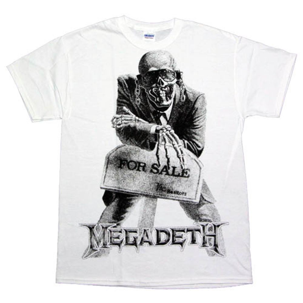 Футболка Megadeth белая ( For Sale )