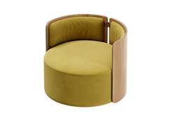 Кресло крутящееся Lagom 800 (янтарный FiberGuard, натуральный дуб)