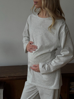 Лонгслив Май для бер. и кор. Серый меланж