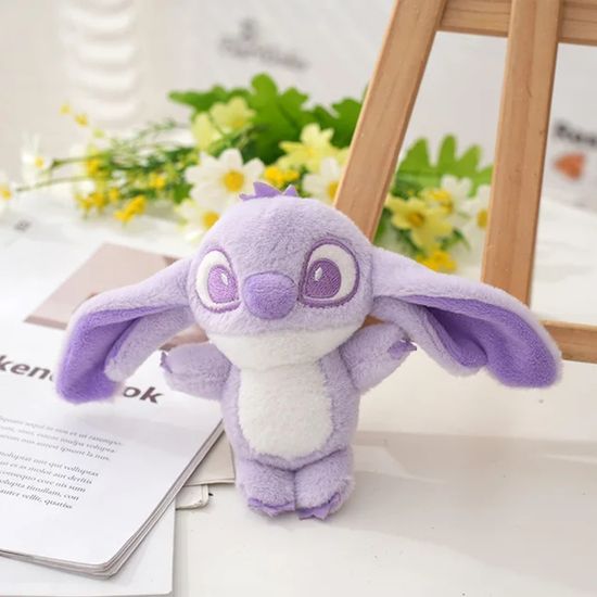 Мягкий брелок Стич Милый глазастик, фиолетовый  12см