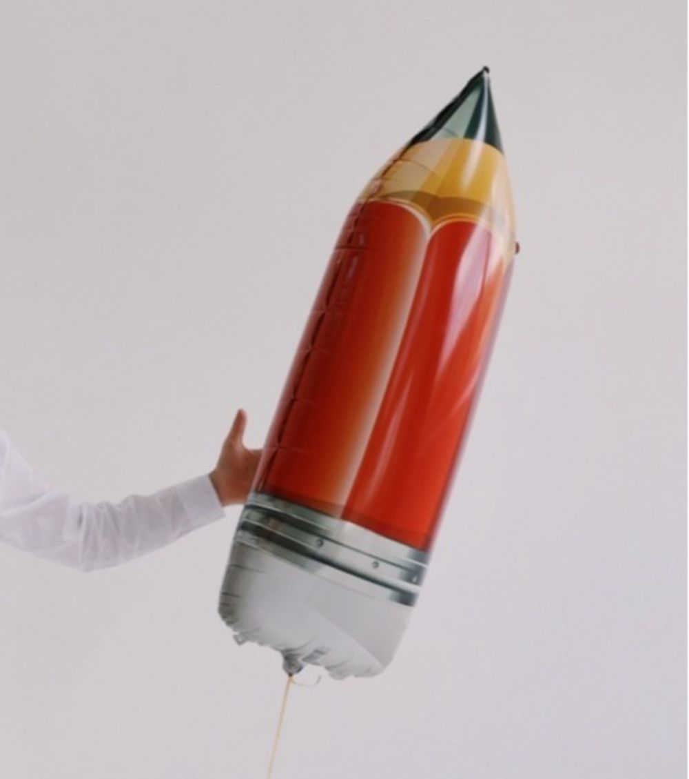 Шар-фигура, фольга, "Карандаш" (Веселая затея), 31"/80 см, инд. уп. (БГ-30)  Изображение2