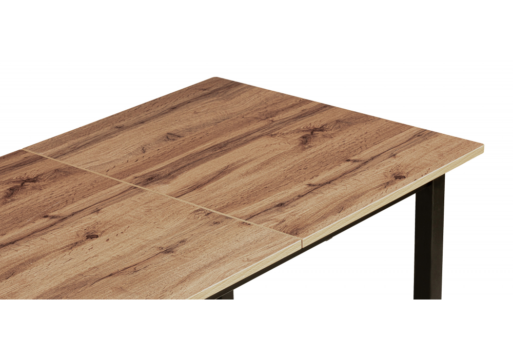 Стол деревянный Woodville Аркон 110(130)х68х75 дуб вотан, черный, ножки черные