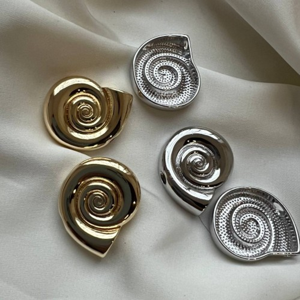 23445-з Бусина-подвеска "Морская раковина" 25*20мм, позолота