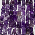 Аметист натуральный, бочонки с гранями, 11-14*7-9мм