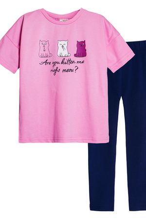 Костюм с лосинами для девочки 41103 (футболка+лосины)