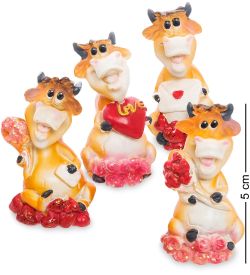 AF-1002 Набор фигурок «Бык» 5 см (в асс. 4шт)