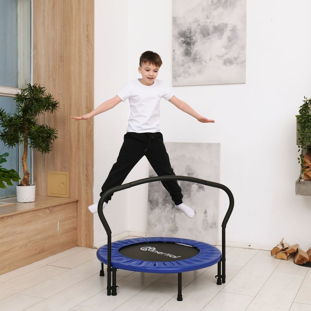 Батут с поручнем DFC JUMPFIT 36&#39;&#39; синий