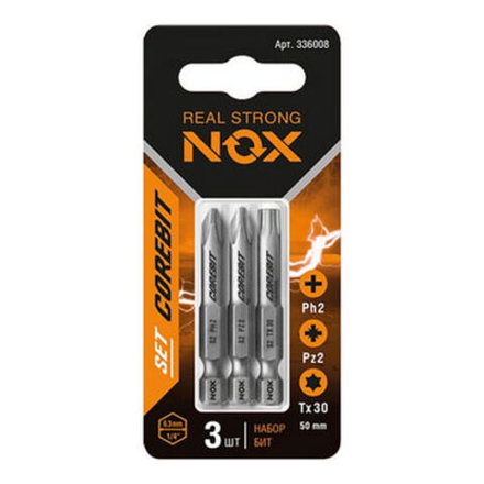 Набор бит NOX Hex 3,Hex 4,Hex 5 50мм 3шт