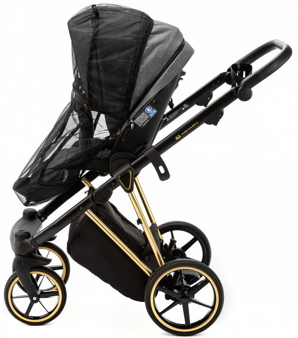 Детская коляска Adamex Belissa Special Edition 2 в 1 B-PS562 (Т.СЕР ЗОЛОТ.РАМ)