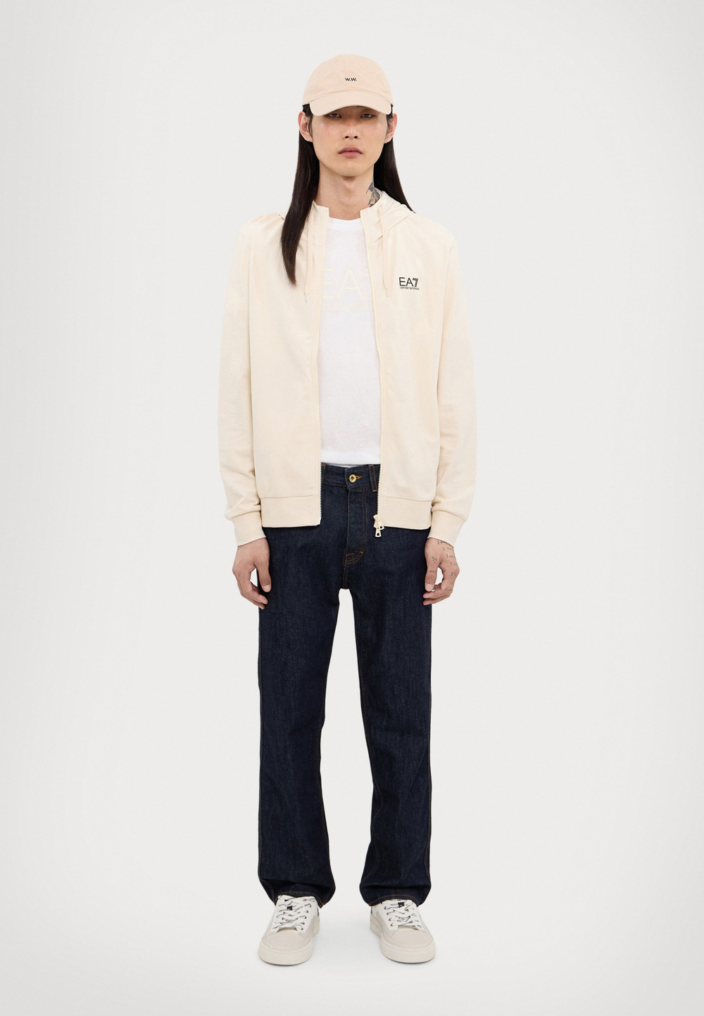 EA7 Emporio Armani UNISEX - Толстовка на молнии - Белый