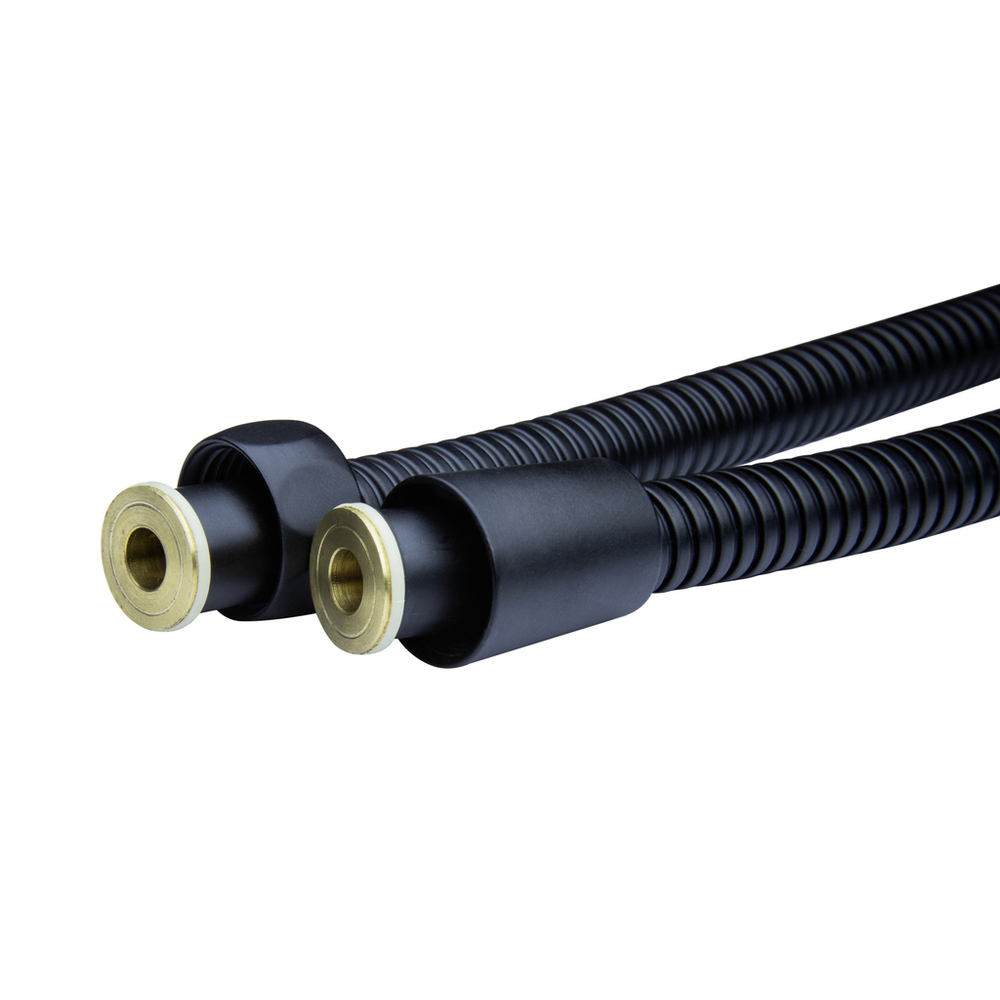 Шланг душевой 150 см имп/кон, EPDM, нерж.сталь ЧЕРНЫЙ МАТОВЫЙ  MIXLINE MIX-2-150 (коробка)