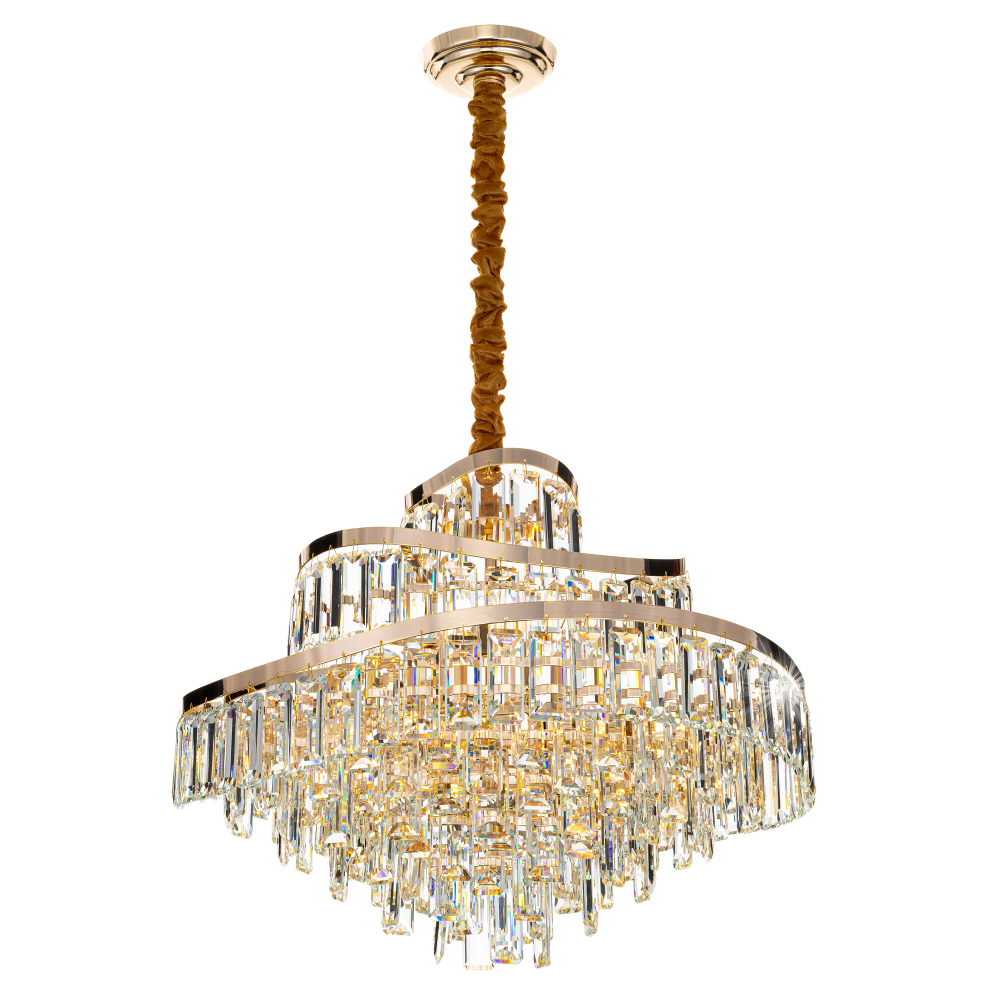 Citilux NAIAD CL315162 Люстра хрустальная подвесная Золото