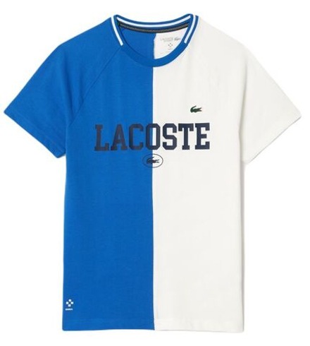 Теннисная футболка Lacoste Sport x Daniil Medvedev Ultra-Dry Tennis - blue/white