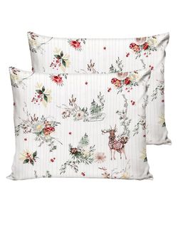 Постельное белье перкаль Сказка "Сочельник (зел)" евро Наволочка 50х70 см 2 шт Простынь 240x215 см Пододеяльник 200x215 см