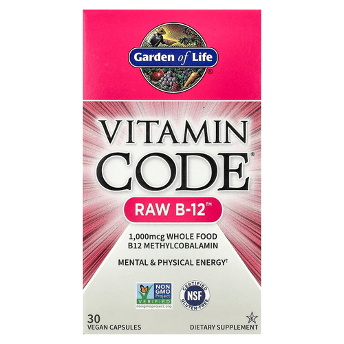 Garden of Life, Vitamin Code, RAW B12, 30 растительных капсул