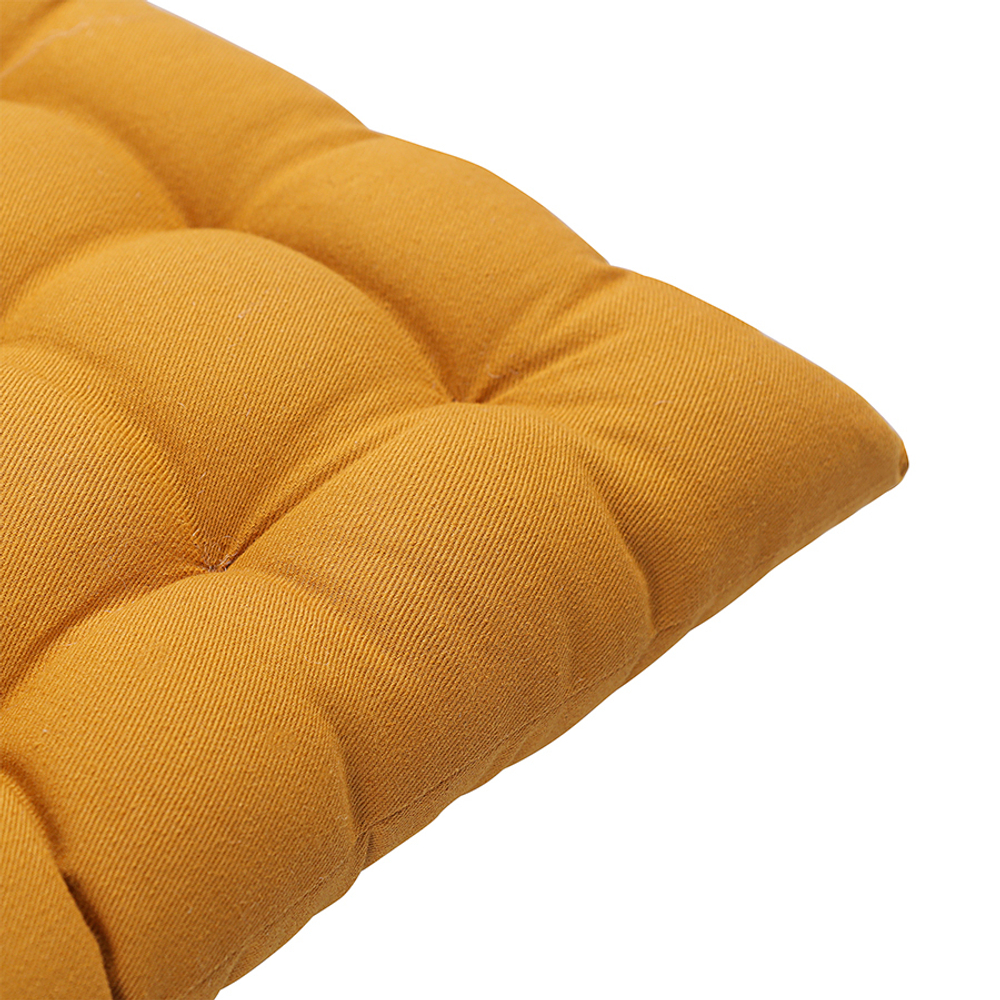 Подушка на стул из хлопка цвета карри из коллекции essential, 35х35 см