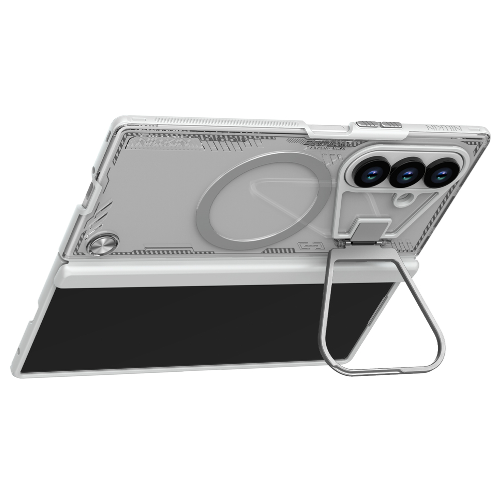 Чехол светло серого цвета (Twilight Gray) с MagSafe на Samsung Galaxy Fold 7, серия Iceblade Prop Magnetic от Nillkin