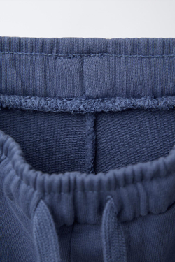 ZARA ШОРТЫ КАРГО ИЗ МЯГКОЙ ТКАНИ, СИНИЙ