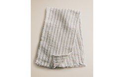 Zara Home плед детский из хлопка, синий, в полоску, 90x120 см