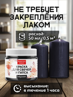 Краска для свечей и гипса «Чёрная» (классическая)