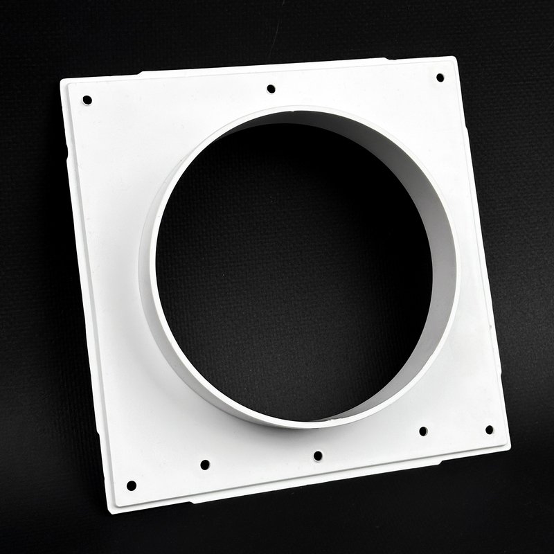 Фланец 168х168 мм квадратный на трубу 125 мм, ФКВ 125 для присоединения воздуховодов