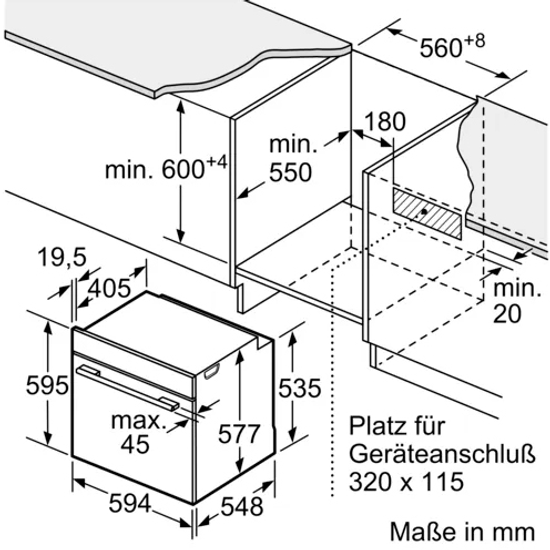 Встраиваемый духовой шкаф BOSCH HBG672BS1