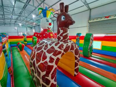 Коммерческий надувной батут «Веселый клоун», 9*6*4,5 м