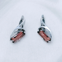 "Ину" серьги в серебряном покрытии из коллекции "Тату" от Jenavi с английским замком