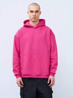 Худи оверсайз с начесом (малиновый)