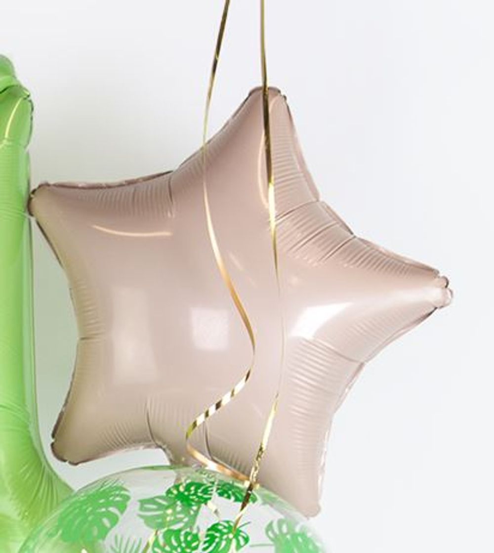 Ag Шар Звезда 19'' / 48 см, Мистик Кремовый Сатин (БГ-15) 