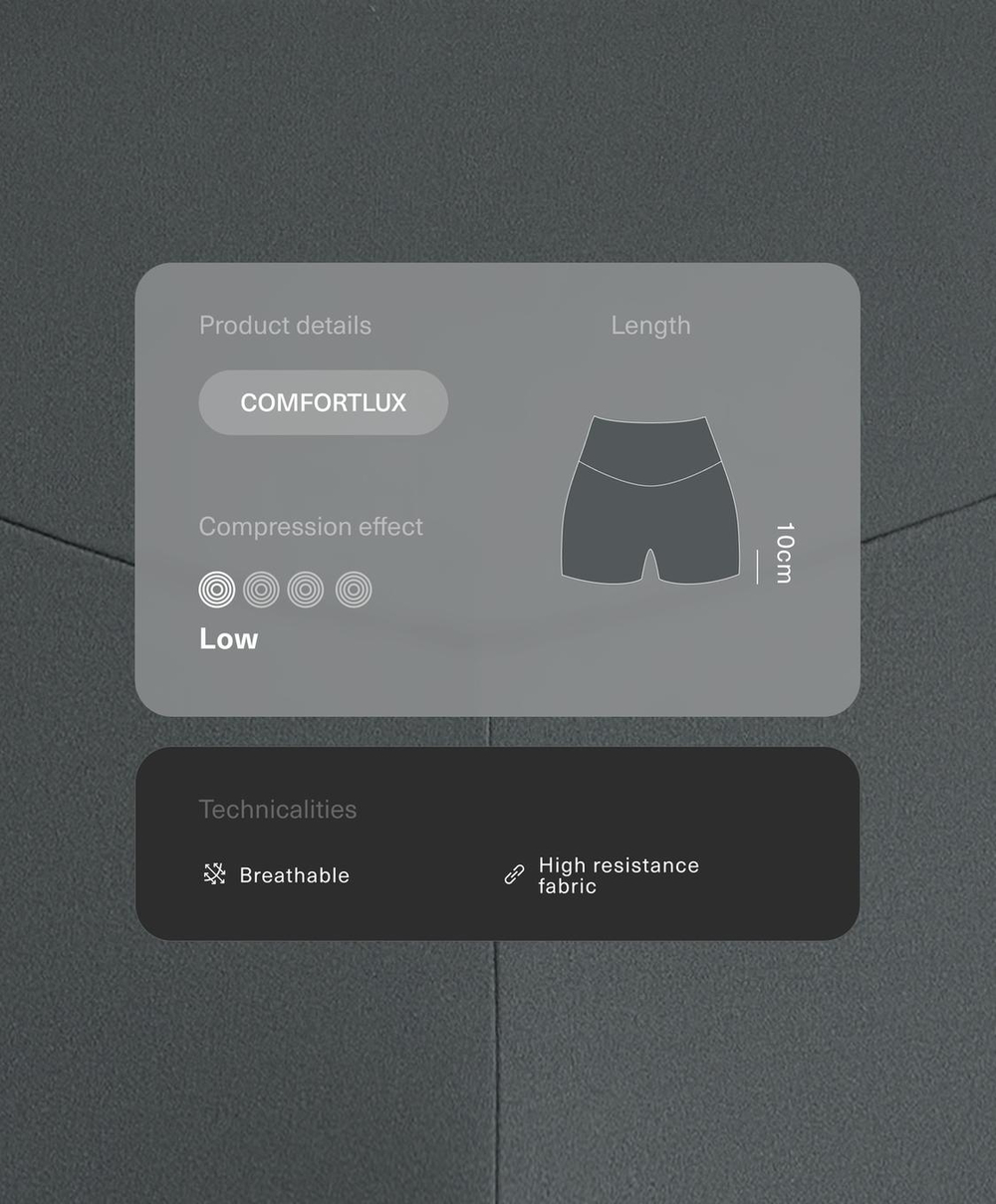 OYSHO Велосипедки Comfortlux с высокой посадкой длиной 10 см, стальной серый