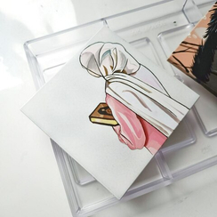 392 | Форма для шоколадных плиток "Для росписи-2" (275*175мм)