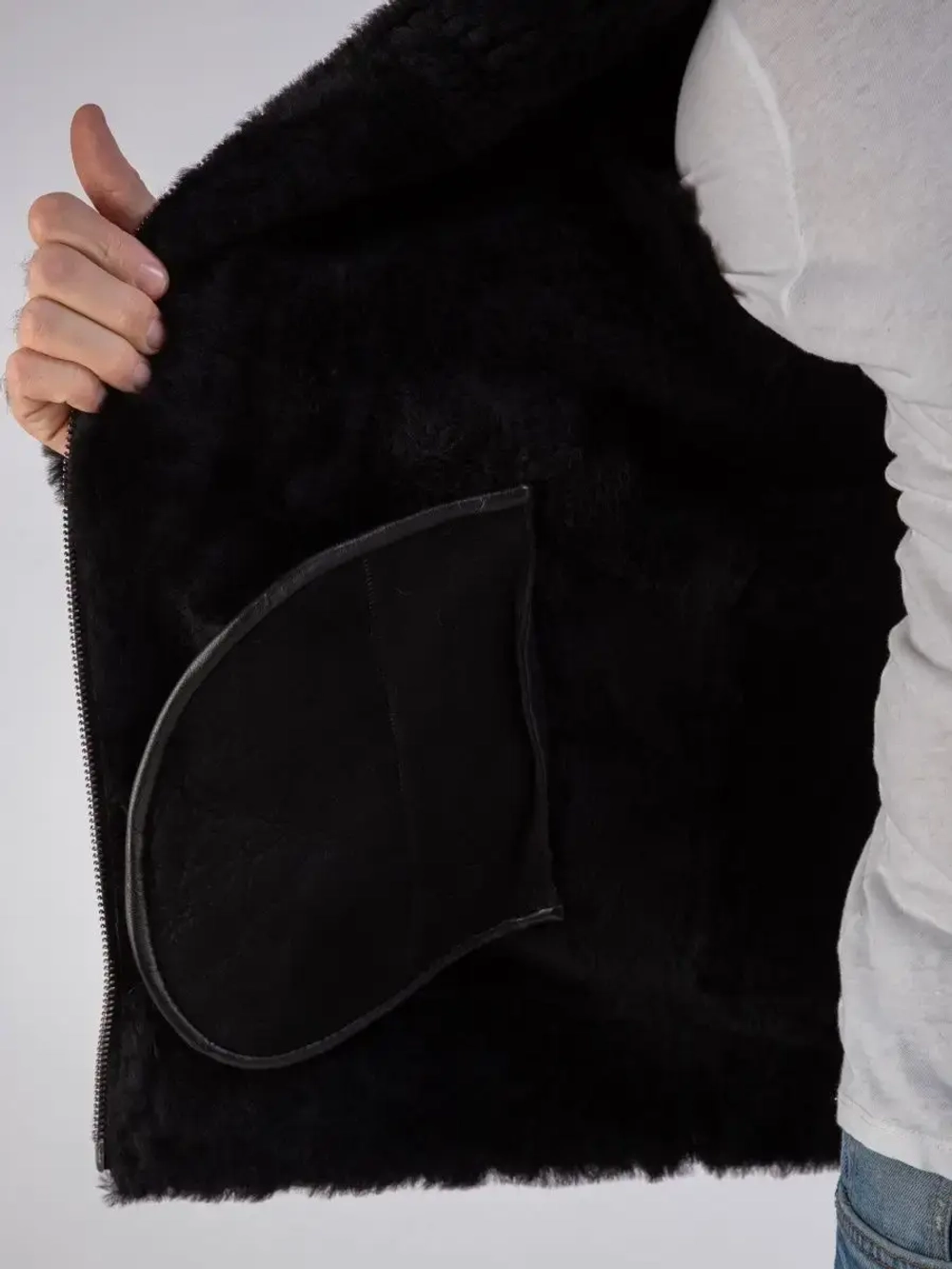 Дубленка мужская натуральная авиатор зимняя Турция