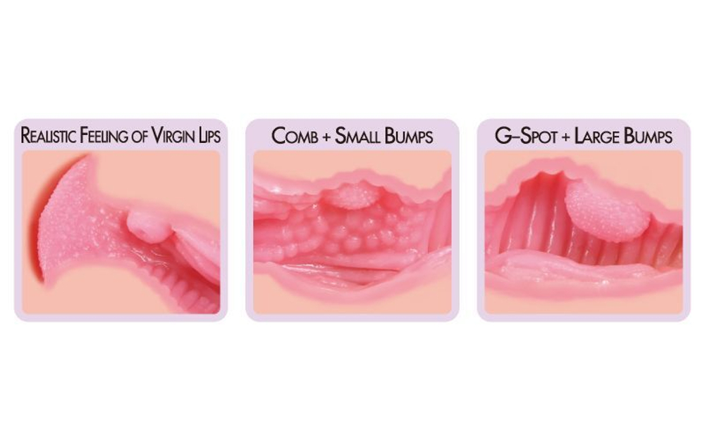 Мастурбатор-вагина с двойным слоем материала Haru (Цвет: телесный)