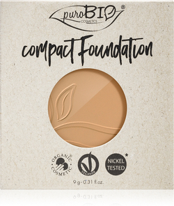 puroBIO Cosmetics Compact Foundation - Компактная тональная пудра со сменным наполнителем SPF 10, 9 g