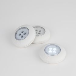 Светодиодный фонарь подсветка ЭРА SB-803 пушлайт 4хLED на батарейках 3хААА белый 3 шт | Подсветка, пушлайты