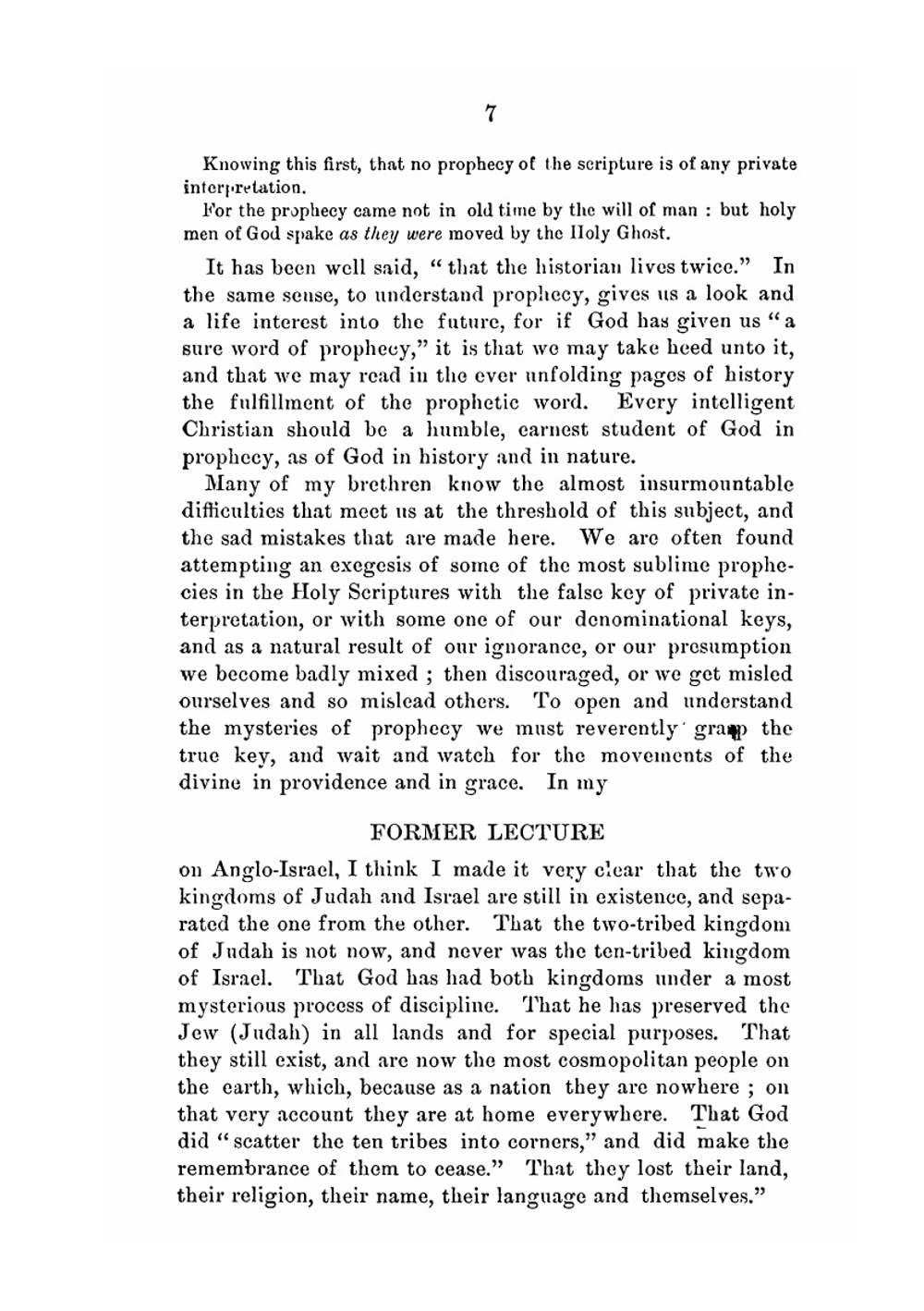 History. The true key to prophecy. Second lecture | William Henry Poole