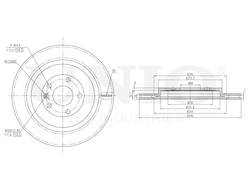 Диск тормозной задний UNIO BRD-20240