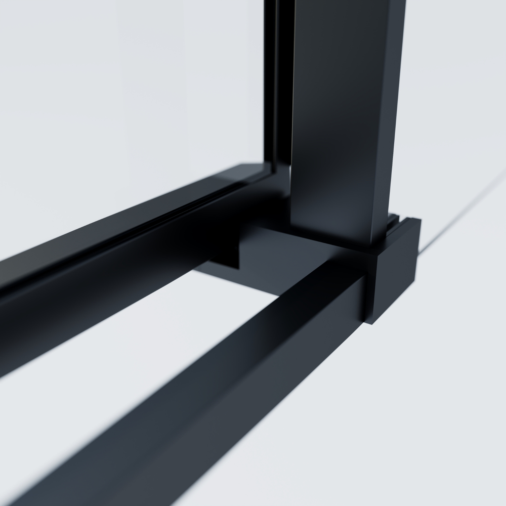 Душевой уголок Soft 2 VSS-3SO2800CLB, 800*800, черный, стекло прозрачное