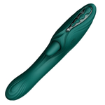 Зеленый вибратор-кролик 24,6см с функцией вылизывания и нагревом Zalo Ares G-Spot Rabbit Vibrator Turquoise Green