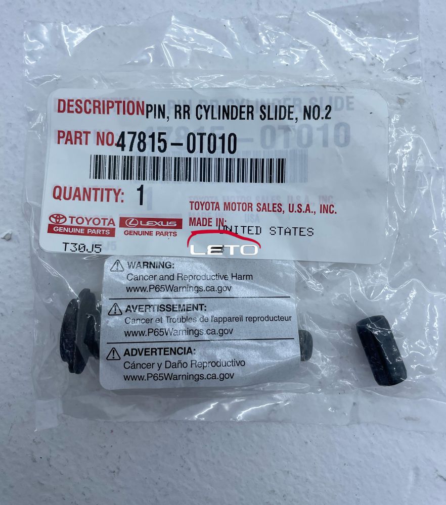 PIN, RR CYLINDER SLI 47815-0T010 478150T010