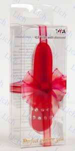 Красный вибратор с кристаллами