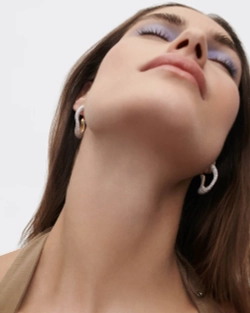 Серьги Pav Sense Hoops серебро 925 пробы покрытое золотом