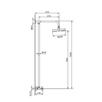 Душевая система 1/2 кер F2308 FRAP лейка "Тропич. душ" (D200мм, хром, силумин)