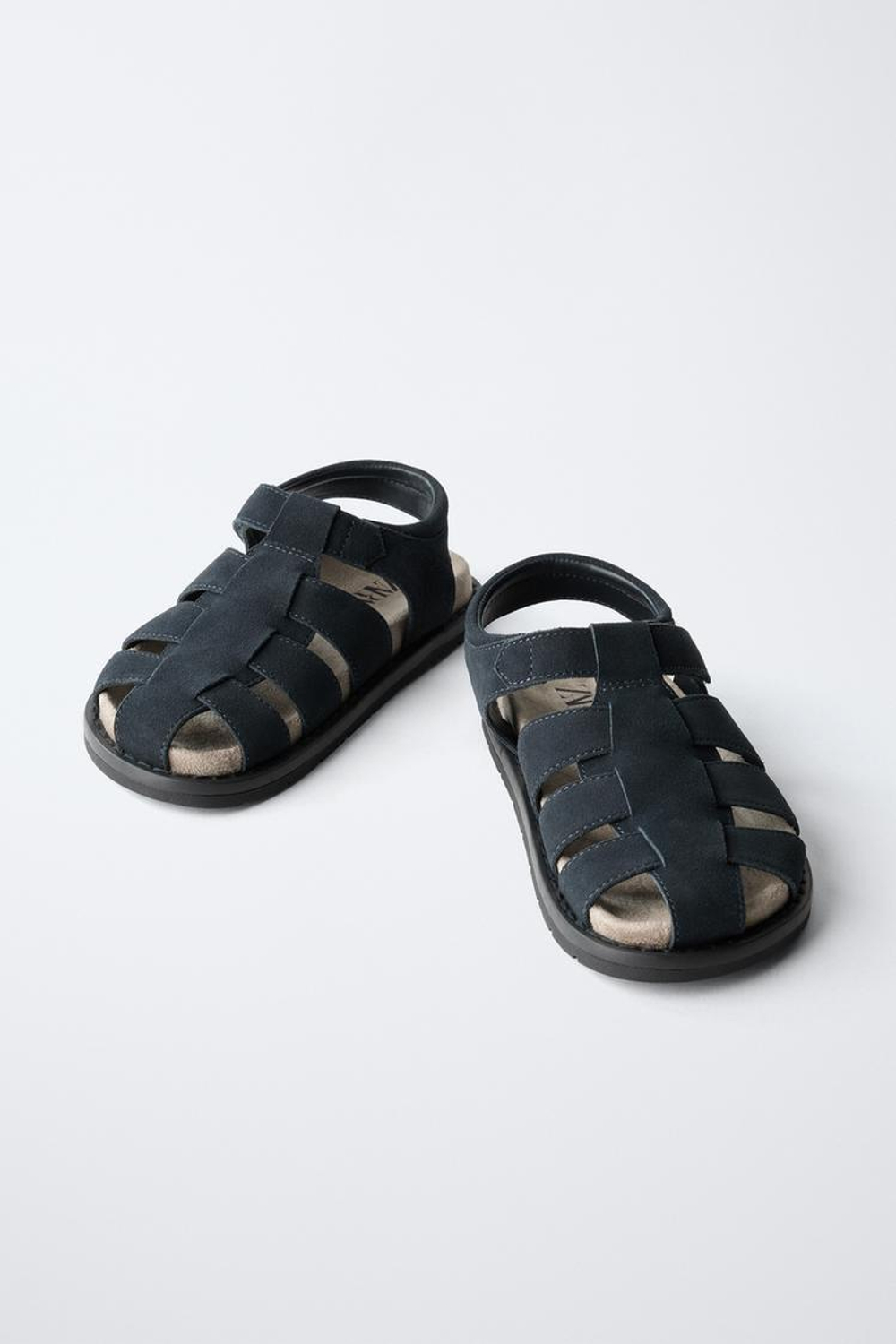 ZARA КОЖАНЫЕ САНДАЛИИ, МОРСКОЙ СИНИЙ